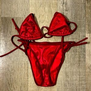 Becca bikini in striking red.